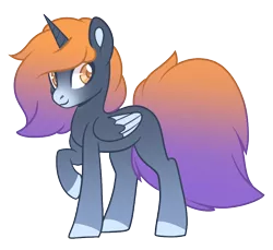 Size: 800x733 | Tagged: safe, artist:little-coffee-kisses, derpibooru import, oc, oc:sunset winds, alicorn, pony, gradient mane, gradient tail, male, offspring, one hoof raised, parent:oc:snow vanna, parent:oc:taylor, parents:oc x oc, simple background, transparent background