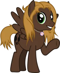 Size: 1060x1297 | Tagged: safe, artist:lightningbolt, derpibooru import, oc, oc:mellow rhythm, unofficial characters only, pegasus, pony, 2020 community collab, derpibooru community collaboration, .svg available, grin, jewelry, long mane, looking at you, male, necklace, simple background, smiling, solo, spread wings, stallion, standing, svg, transparent background, underhoof, vector, waving, wings
