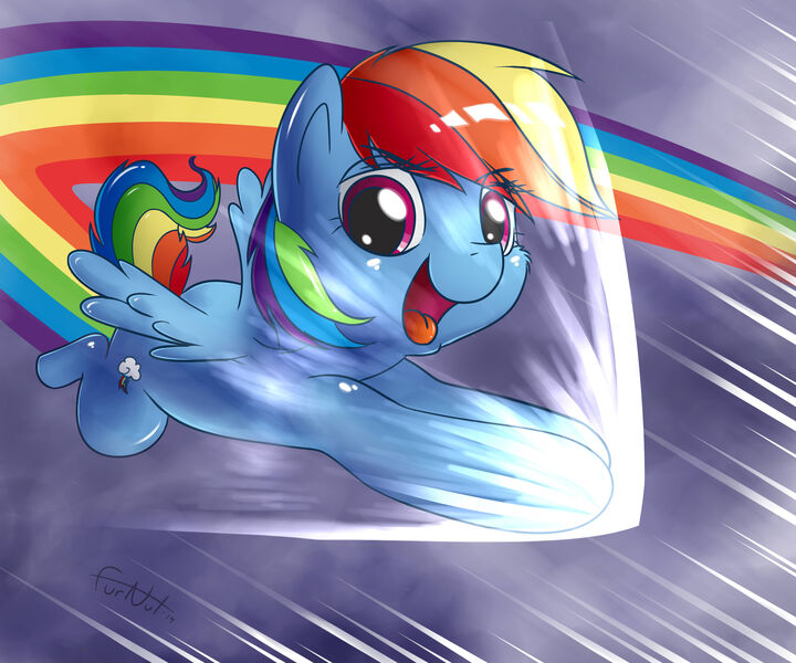 Size: 2400x2000 | Tagged: safe, artist:furnut5158, derpibooru import, rainbow dash, pegasus, pony, female, flying, mare, open mouth, rainbow trail, smiling, solo, sonic rainboom