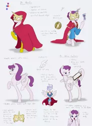 Size: 1083x1482 | Tagged: safe, artist:ravenpuff, deleted from derpibooru, derpibooru import, oc, oc:dr. mystic, oc:wing feathers, pegasus, pony, clipboard, cloak, clothes, crossdressing, gelding, lipstick, male, mask, power ponies oc, reference sheet, solo, stallion, traditional art, wing hands, wings