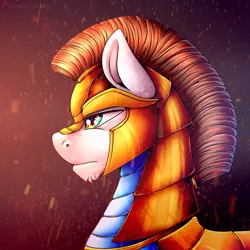 Size: 3000x3000 | Tagged: armor, artist:cornelia_nelson, bust, commission, derpibooru import, guard, oc, portrait, safe, serious, unofficial characters only, ych result