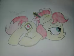 Size: 3264x2448 | Tagged: safe, artist:swivel starsong, derpibooru import, part of a set, oc, oc:rosa blossomheart, ponified, unofficial characters only, earth pony, pony, project seaponycon, female, malaysia, mare, nation ponies, solo, traditional art