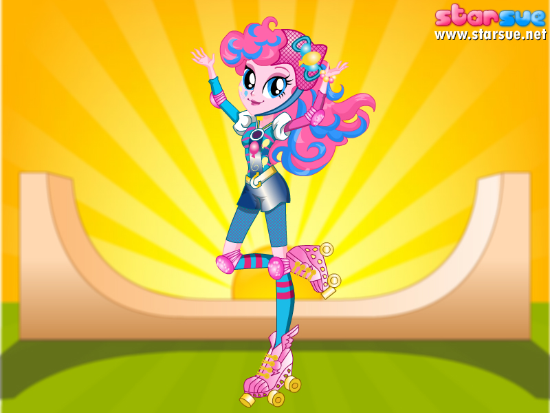 Size: 800x600 | Tagged: safe, artist:user15432, derpibooru import, pinkie pie, human, equestria girls, friendship games, bracelet, clothes, dressup game, elbow pads, helmet, jewelry, knee pads, necklace, ponied up, roller derby, roller skates, rollerblades, skates, socks, sporty style, starsue, stockings, thigh highs