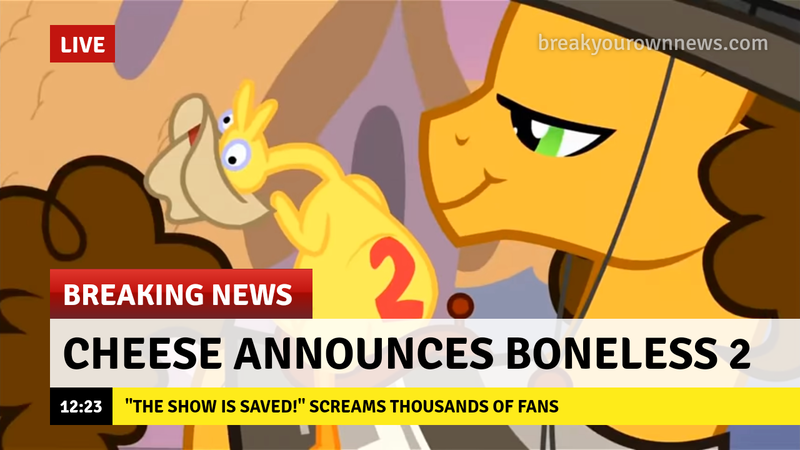 Size: 1280x720 | Tagged: safe, derpibooru import, edit, edited screencap, screencap, boneless, boneless 2, cheese sandwich, pony, pinkie pride, break your own news, breaking news, clothes, cowboy hat, despacito 2, hat, poncho