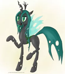 Size: 900x1022 | Tagged: artist:rule1of1coldfire, derpibooru import, queen chrysalis, safe, solo