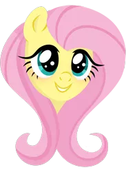 Size: 1100x1500 | Tagged: safe, artist:kabuvee, derpibooru import, fluttershy, pony, bust, cute, female, looking at you, mare, portrait, shyabetes, simple background, smiling, solo, transparent background