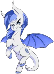 Size: 914x1244 | Tagged: safe, artist:t72b, derpibooru import, oc, oc:strategic surprise, bat pony, dracony, dragon, hybrid, original species, pony, 2020 community collab, derpibooru community collaboration, bat pony oc, bat wings, ear fluff, fangs, male, rearing, simple background, solo, stallion, transparent background, wings