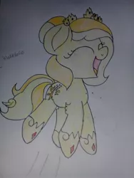 Size: 2448x3264 | Tagged: safe, artist:swivel starsong, derpibooru import, part of a set, oc, oc:kwankao, ponified, unofficial characters only, earth pony, pony, project seaponycon, female, happy, jumping, mare, nation ponies, solo, thailand, traditional art