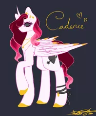 Size: 1024x1247 | Tagged: safe, artist:purediamond360, derpibooru import, princess cadance, pony, alternate design, solo