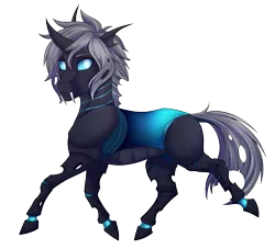 Size: 2809x2550 | Tagged: artist:askbubblelee, changeling, changeling oc, chitin, composite chitin-skin, derpibooru import, digital art, female, flexible chitin, head fin, oc, oc:imago, safe, solo