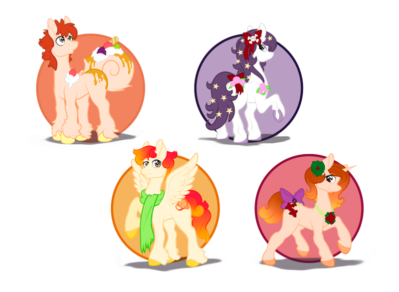 Size: 1000x731 | Tagged: safe, artist:ponebox, artist:tenmarko, derpibooru import, oc, ponified, unofficial characters only, food pony, original species, pony, bow, collaboration, ethereal mane, food, looking up, raised hoof, simple background, starry mane, tail bow, transparent background, underhoof, unshorn fetlocks