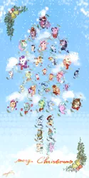 Size: 2500x5000 | Tagged: safe, artist:angusdra, derpibooru import, apple bloom, applejack, big macintosh, bright mac, cheerilee, derpy hooves, flash magnus, flash sentry, fluttershy, gallus, granny smith, meadowbrook, mistmane, night light, ocellus, pear butter, pinkie pie, princess cadance, princess celestia, princess ember, princess luna, rainbow dash, rarity, rockhoof, sandbar, scootaloo, shining armor, silverstream, smolder, soarin', somnambula, spike, star swirl the bearded, starlight glimmer, sugar belle, sweetie belle, tempest shadow, twilight sparkle, twilight sparkle (alicorn), twilight velvet, yona, alicorn, earth pony, pegasus, pony, unicorn, apple, bell, bow, brightbutter, broken horn, bust, candy, candy cane, christmas, christmas ornament, clothes, decoration, female, food, hat, heart, holiday, horn, male, mare, merry christmas, scarf, shipping, snow, stallion, straight, sugarmac, tongue out