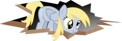 Size: 1000x341 | Tagged: artist needed, source needed, safe, derpibooru import, derpy hooves, pegasus, pony, the last roundup, breaking the fourth wall, ceiling pony, cute, derpabetes, female, mare, scrunchy face, silly, simple background, solo, transparent background, vector