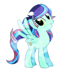 Size: 1817x1979 | Tagged: safe, artist:galaxyswirlsyt, derpibooru import, oc, oc:rainbow blitzes, unofficial characters only, crystal pony, pegasus, pony, crystallized, female, mare, simple background, solo, transparent background