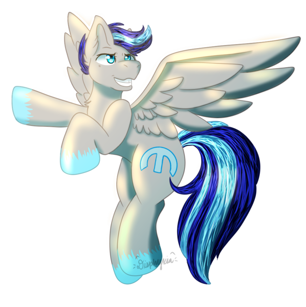 Size: 997x1000 | Tagged: safe, artist:flackjack, derpibooru import, oc, oc:aspen volare, pegasus, pony, male, mopar, solo