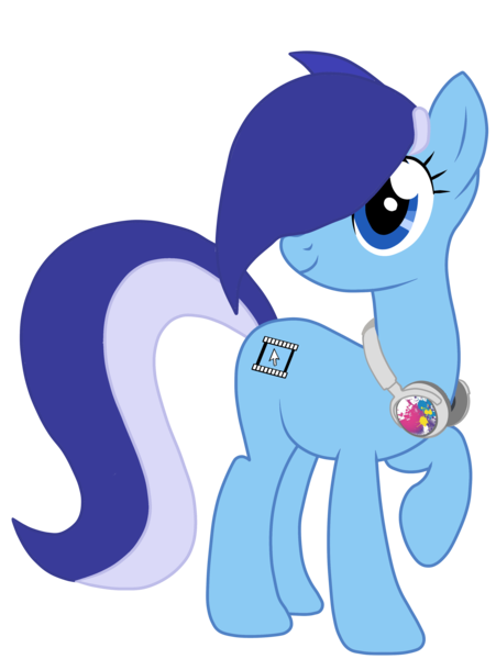 Size: 3004x4000 | Tagged: safe, artist:toutax, derpibooru import, oc, oc:brushie brusha, unofficial characters only, earth pony, pony, cutie mark, headphones, simple background, solo, transparent background, vector