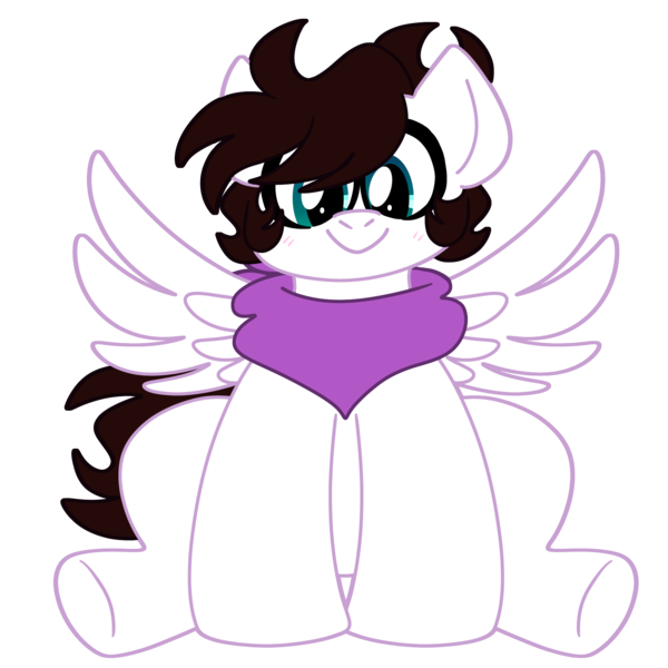 Size: 2000x2000 | Tagged: safe, artist:saveraedae, derpibooru import, oc, oc:markpony, ponified, pegasus, pony, 2020 community collab, derpibooru community collaboration, bandana, clothes, cute, male, simple background, sitting, solo, the mark side, transparent background