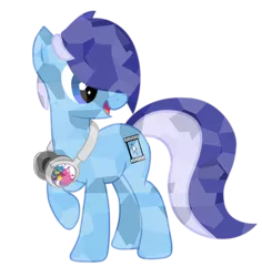 Size: 1968x2088 | Tagged: safe, artist:toutax, derpibooru import, oc, oc:brushie brusha, unofficial characters only, crystal pony, earth pony, pony, cutie mark, headphones, simple background, solo, transparent background, vector