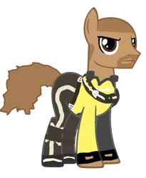 Size: 1060x1292 | Tagged: safe, artist:kayman13, derpibooru import, ponified, pony, 1000 hours in ms paint, angry, backpack, base used, beard, belt, belt buckle, buckle, buzz cut, clothes, cole macgrath, facial hair, fingerless gloves, gloves, infamous, jacket, pants, phone, phone on strap, pocket, pocket on strap, shoes, simple background, strap, strap buckle, transparent background, vector