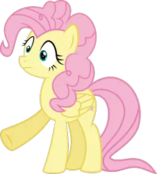 Size: 782x865 | Tagged: safe, artist:crystalmagic6, derpibooru import, fluttershy, pegasus, pony, the mean 6, pinkie pie hair, shocked, shocked expression, solo