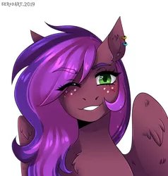 Size: 2000x2100 | Tagged: safe, artist:serodart, derpibooru import, oc, pegasus, pony, bust, commission, female, portrait, solo