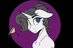 Size: 512x338 | Tagged: safe, artist:maxwell, derpibooru import, oc, oc:shadow spade, pony, unicorn, fallout equestria, fallout equestria: kingpin, alcohol, beauty mark, blue eyes, commissioner:genki, female, glass, horn, justice mare, lawbringer, mare, not rarity, unicorn oc, wine, wine glass