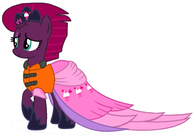 Size: 1465x1039 | Tagged: safe, artist:徐詩珮, derpibooru import, fizzlepop berrytwist, tempest shadow, unicorn, series:sprglitemplight diary, series:sprglitemplight life jacket days, series:springshadowdrops diary, series:springshadowdrops life jacket days, the last problem, alternate universe, base used, broken horn, clothes, coronation dress, crown, cute, dress, horn, jewelry, lifejacket, regalia, second coronation dress, simple background, tempestbetes, transparent background