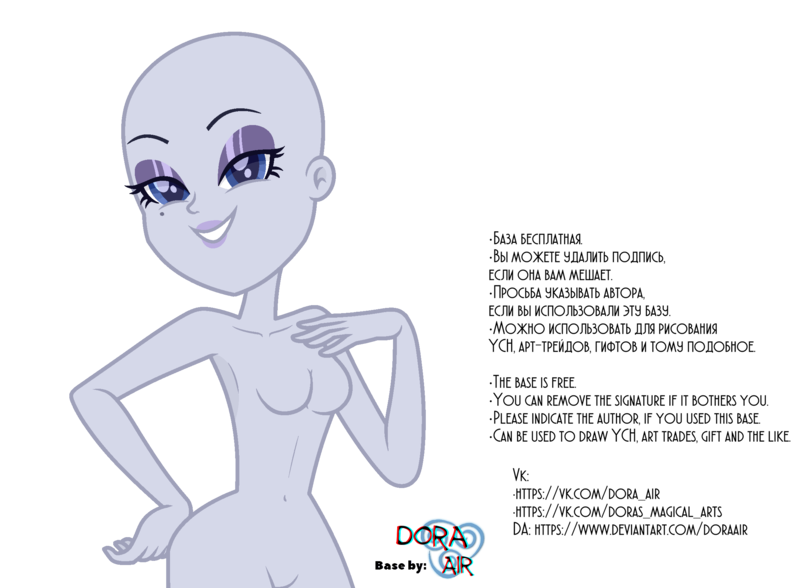 Size: 2296x1688 | Tagged: safe, artist:doraair, derpibooru import, oc, unofficial characters only, equestria girls, armpits, base, bedroom eyes, breasts, featureless breasts, female, makeup, simple background, text, transparent background