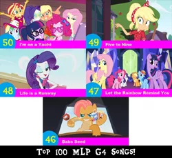 Size: 1704x1560 | Tagged: safe, artist:don2602, derpibooru import, edit, edited screencap, screencap, applejack, babs seed, fluttershy, pinkie pie, rainbow dash, rarity, sci-twi, sunset shimmer, twilight sparkle, twilight sparkle (alicorn), alicorn, earth pony, pegasus, pony, unicorn, equestria girls, equestria girls series, five to nine, i'm on a yacht, life is a runway, one bad apple, twilight's kingdom, spoiler:eqg series (season 2), 3d, apple, babs seed song, bandana, candy apple (food), cap, clothes, dress, food, glasses, grin, hat, humane five, humane seven, humane six, let the rainbow remind you, lidded eyes, mane six, multiple characters, one eye closed, popcorn, smiling, soda, sunburn, top 100 mlp g4 songs, twilight's castle, wink
