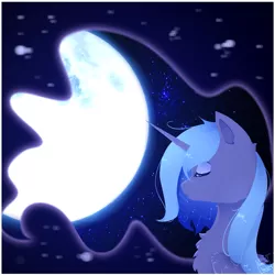 Size: 2049x2049 | Tagged: safe, artist:wolfythewolf555, derpibooru import, princess luna, alicorn, pony, eyes closed, female, full moon, mare, moon, s1 luna, solo