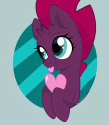 Size: 1280x1469 | Tagged: safe, artist:mezairplush, derpibooru import, tempest shadow, cute, heart, solo, tempestbetes, tongue out