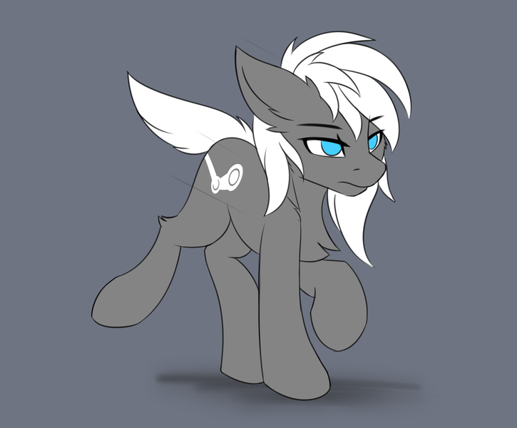 Size: 3455x2861 | Tagged: safe, artist:snowstormbat, derpibooru import, oc, oc:steam hooves, earth pony, pony, fallout equestria, gray background, male, simple background, solo, stallion