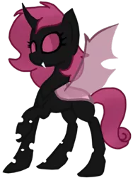 Size: 1601x2126 | Tagged: safe, artist:northerndawnart, derpibooru import, oc, oc:idem, unofficial characters only, changeling, 2020 community collab, derpibooru community collaboration, base used, changeling oc, female, pink changeling, simple background, solo, transparent background