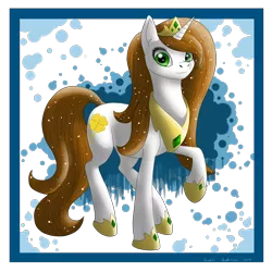 Size: 2000x2000 | Tagged: safe, artist:dreamyartcosplay, derpibooru import, oc, oc:princess aira, unofficial characters only, pony, unicorn, ethereal mane, hoof shoes, horn, jewelry, raised hoof, simple background, solo, starry mane, tiara, transparent background, unicorn oc