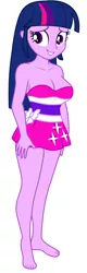 Size: 1400x4400 | Tagged: safe, derpibooru import, edit, editor:ah96, twilight sparkle, equestria girls, equestria girls (movie), barefoot, big breasts, breast edit, breasts, busty twilight sparkle, cleavage, clothes, dress, fall formal outfits, feet, female, ms paint, sexy, simple background, twilight ball dress, white background