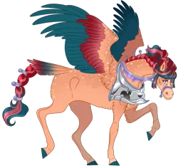 Size: 875x827 | Tagged: safe, artist:bijutsuyoukai, derpibooru import, oc, pegasus, pony, colored wings, male, multicolored wings, parent:flash magnus, parent:somnambula, parents:magnambula, simple background, solo, stallion, transparent background, wings