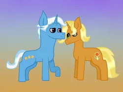 Size: 1024x768 | Tagged: artist:lightningbolt39, derpibooru import, female, husband and wife, jack pot, jacktacle, male, safe, shipping, straight, sunflower spectacle, trixie's parents