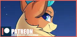 Size: 1024x500 | Tagged: safe, artist:shadowreindeer, derpibooru import, velvet reindeer, them's fightin' herds, advertisement, community related, looking at you, looking back, looking back at you, patreon, patreon exclusive ad, patreon link, paywall content, solo