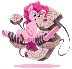 Size: 2000x1909 | Tagged: safe, artist:vavacung, derpibooru import, pinkie pie, earth pony, pony, runerigus, crossover, duo, female, male, mare, pokémon