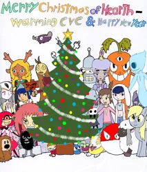 Size: 2543x2991 | Tagged: bender bending rodriguez, blind specter, blue submarine no. 6, bounsweet, chauncey chantenay, christmas, christmas tree, chroniko, comet butterfly, cuphead, deltarune, derpibooru import, derpy hooves, devilman, dougal, electrode, frosta, futurama, goopy le grande, harvey girls forever, hattifattener, hazbin hotel, hearth's warming eve, holiday, hollow knight, indeedee, invader zim, kaiba (anime), kodama, little audrey, little my, minimoose, mirphy fotoparat, mutio, niffty, noelle (deltarune), plankton, pokémon, princess mononoke, psycarrot, psycho jenny, safe, she-ra and the princesses of power, smile for me, spongebob squarepants, star vs the forces of evil, stinky (moomins), the knight, the magic roundabout, the moomins, tree, undertale, wooloo, yamper