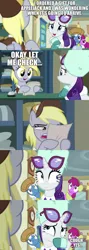 Size: 1920x5400 | Tagged: safe, derpibooru import, edit, edited screencap, screencap, derpy hooves, rarity, pegasus, pony, unicorn, best gift ever, comic, female, implied lesbian, implied rarijack, implied sex toy, implied shipping, meme, post office, screencap comic, template