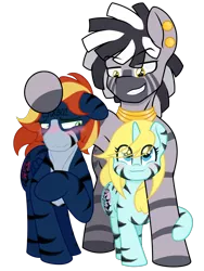 Size: 1536x2048 | Tagged: suggestive, artist:lefthighkick, derpibooru import, oc, oc:ezekiel, oc:lefthighkick, oc:lyrical touch, unofficial characters only, pony, zebra, derpibooru community collaboration, armpits, body painting, body writing, cuckold, cuckolding, female, filly, gay, image, lyrikick, male, png, queen of stripes tattoo, simple background, striped, stripes, transparent background, zebradom