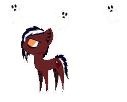 Size: 500x400 | Tagged: safe, artist:auroraswirls, derpibooru import, oc, oc:private i, unofficial characters only, earth pony, ghost, pony, undead, animated, base used, chibi, earth pony oc, gif, looking up, male, simple background, solo, stallion, transparent background