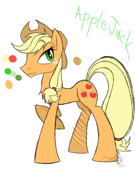 Size: 888x1150 | Tagged: safe, artist:didun850, derpibooru import, applejack, earth pony, pony, female, freckles, hat, mare, raised hoof, signature, simple background, smiling, solo, transparent background