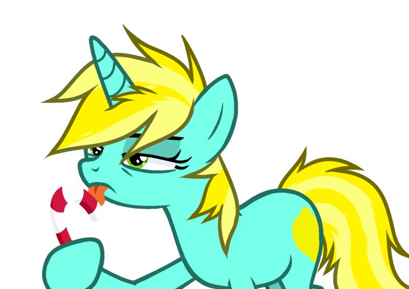 Size: 1700x1200 | Tagged: safe, artist:alfury, derpibooru import, oc, oc:lemondime, unofficial characters only, unicorn, bored, candy, candy cane, christmas, food, holiday, merry christmas, simple background, solo, tastes like christmas, transparent background, yellow mane