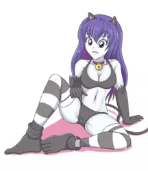 Size: 1968x2283 | Tagged: suggestive, artist:sumin6301, derpibooru import, rarity, cat, equestria girls, adorasexy, animal costume, arm behind head, bell, bell collar, belly button, bellyring, breasts, busty rarity, cat bell, cat costume, cat ears, cat tail, catgirl, cleavage, clothes, collar, costume, cute, fangs, female, looking at you, panties, piercing, raribetes, raricat, sexy, simple background, smiling, solo, solo female, underwear, white background