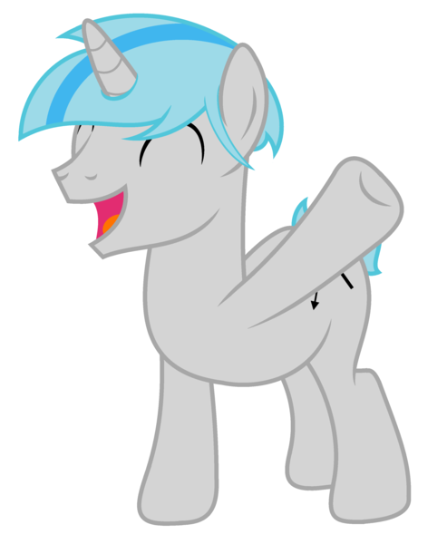 Size: 2603x3169 | Tagged: safe, artist:temerdzafarowo, derpibooru import, oc, oc:atom front, unofficial characters only, pony, unicorn, eyes closed, male, simple background, smiling, solo, stallion, white background