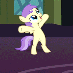 Size: 410x410 | Tagged: safe, derpibooru import, edit, edited screencap, screencap, alula, pluto, princess erroria, earth pony, pegasus, a hearth's warming tail, 4chan, animated, avatar, bipedal, cartoon physics, christmas, crashed, cropped, crushed, death, gif, hearth's warming eve, holiday, ouch, present, smashing, solo, square, this ended in death, twitch, twitching