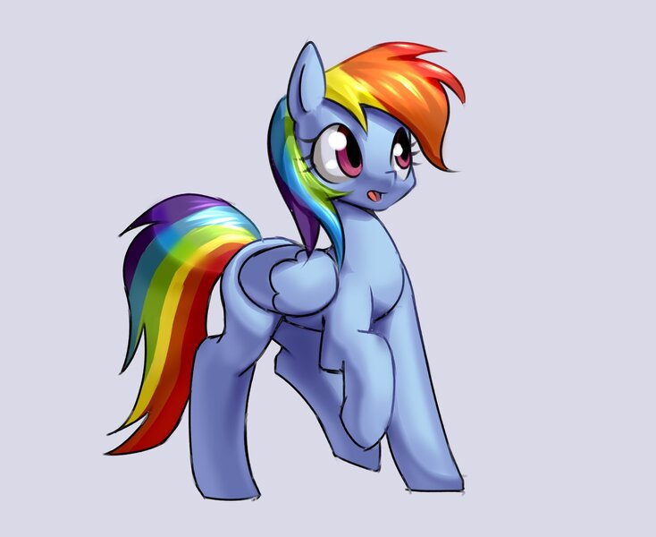 Size: 1534x1254 | Tagged: safe, artist:ivyredmond, derpibooru import, rainbow dash, pegasus, pony, cute, dashabetes, female, gray background, mare, open mouth, simple background, solo