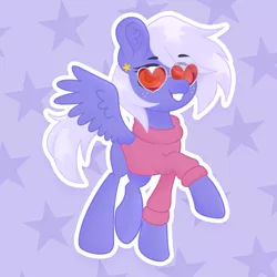 Size: 2480x2480 | Tagged: clothes, derpibooru import, glasses, looking at you, oc, oc:stardrop, pastel, pegasus, safe, stars, sunglasses